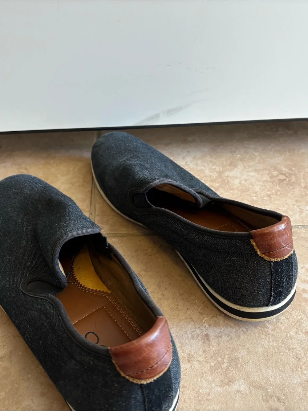 ALDO Men's Slip-On Loafers in Brown and Black Trim